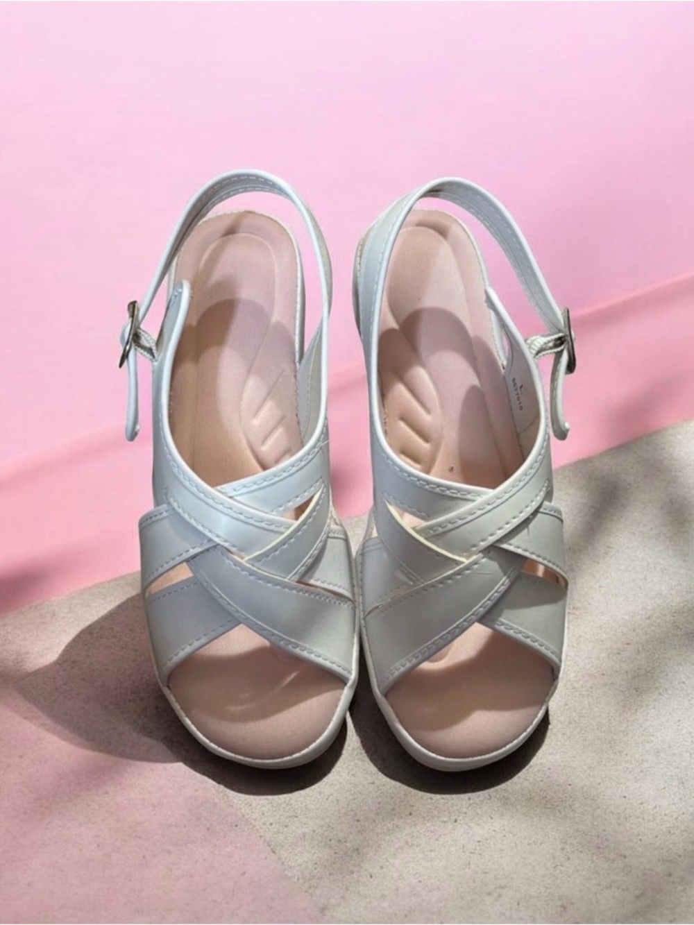 Classic White Women's Slingback Sandals size 7